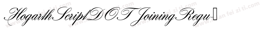 HogarthScriptDOT JoiningRegu字体转换